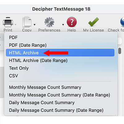 Export photos from text messages on iPhone to computer.