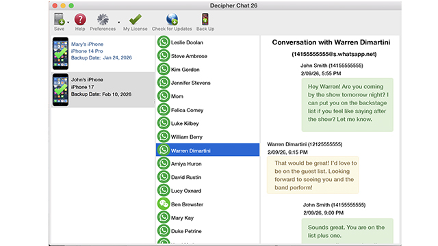 How to save and print WhatsApp messages on iPhone