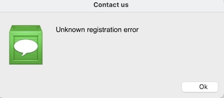 Decipher TextMessage Unknown Registration Error